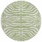 Homeroots 8' Artichoke Green And Ivory Round Animal Print Washable Indoor Outdoor Area Rug 600578 - alternate 2
