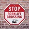 Signmission Stop Forklift Crossing, 10 inch X 10 inch, Aluminum Metal Signs, 2PK OC-A-2PACK-10-55 - alternate 2