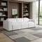 Homeroots 104" White Top Grain Leather Reclining Metal USB Sofa 720441 - alternate 2