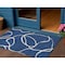 Homeroots 3' X 5' Navy Blue And Ivory Abstract Washable Indoor Outdoor Area Rug 597493 - alternate 1