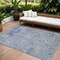 Homeroots 9' X 12' Sky Blue Purple And Gray Floral Washable Indoor Outdoor Area Rug 604100 - alternate 1