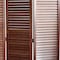 Homeroots 67" Brown Wood Folding Three Panel Screen Room Divider 277093 - alternate 2