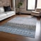 Homeroots 8' X 10' Blue Gray And Charcoal Southwestern Washable Indoor Outdoor Area Rug 605130 - alternate 3