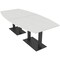 Skutchi Designs Boat Conference Table With Power Unit, 48 in W, 96 in L, White HAR-BOT-48x96-DOU.BK-WA7976-NA - alternate 1