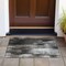Homeroots 2' X 3' Gray and Black Abstract Washable Non Skid Indoor Outdoor Area Rug 563601 - alternate 2