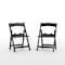 Flash Furniture HERCULES Kids Black Resin Folding Chairs with Black Vinyl Padded Seat, 2PK 2-LE-L-1K-BK-GG - alternate 1