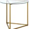 Homeroots 22" Brass And Clear Glass And Steel Round End Table 543841 - alternate 2