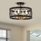 Jonathan Y Sylvain 15.5" Metal LED Semi-Flush Mount, Oil Rubbed Bronze/Brass Gold JYL9040B - alternate 2