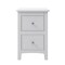 Homeroots 22" White Wood Square Two Drawer Nightstand 653106 - alternate 1