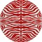 Homeroots 8' Red And Ivory Round Animal Print Washable Indoor Outdoor Area Rug 600650 - alternate 3