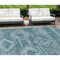 Homeroots 8' X 10' Teal Blue And Aqua Southwestern Washable Indoor Outdoor Area Rug 588735 - alternate 1