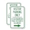 Signmission Bilingual Reserved Parking Sign Visitor Parking Only - , 12'' X 18'', Heavy Gauge Aluminum, 2PK A-1218-2PACK-24302 - alternate 1