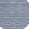Homeroots 8' Navy Blue And Denim Blue Round Striped Washable Indoor Outdoor Area Rug 587910 - alternate 2