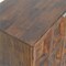 Homeroots 32in Chestnut Solid Wood Textured Door Accent Cabinet With Two Doors 654275 - alternate 2