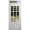 Vdomdoors Front Exterior Prehung Metal-Plastic Door Clear Glass / MANUX 8355 White Silk / Office Commercial a MANUX8355EXD-WS-W36xH80+14-RH-I - alternate 1