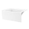 Kingston Brass 48" Acrylic Rectangular 3-Wall Alcove Tub, Left Hand Drain, Glossy White VTAM4836L22T - alternate 2