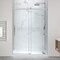 Anzzi 76'' x 45-48'' Sliding Frameless Shower Door in Brushed Nickel with Right Drain Alcove Shower Base SD-5901103R-BN - alternate 2