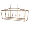 Jonathan Y Pagoda 49" 6-Light Classic Traditional Metal Linear Cage Lantern LED Pendant, Antique Gold JYL7439B - alternate 1
