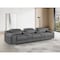 Homeroots 129" Dark Gray Italian Leather Reclining USB Sofa 632877 - alternate 2