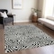 Homeroots 5' X 8' Black And Ivory Abstract Washable Indoor Outdoor Area Rug 598951 - alternate 2