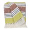 Homeroots Burnt Orange Woven Cotton Striped Throw Blanket 478690 - alternate 2