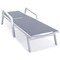 Leisuremod Marlin Patio Chaise Lounge Chair with Armrests in White Aluminum Frame, Dark Grey MLAW-77DGR - alternate 2