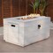 Homeroots 28" Gray Aluminum Natural gas Rectangular Fire pit table With Cover 535175 - alternate 2