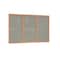 Ghent 3 Door Enclosed Fabric Bulletin Board, Oak Wood Frame, 3'H x 6'W, Taupe PW33672F-96 - alternate 1