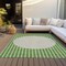 Homeroots 9' X 12' Green And Gray Striped Washable Indoor Outdoor Area Rug 597161 - alternate 2