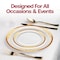 Smarty Had A Party 7.5" White with Burgundy and Gold Harmony Rim Plastic Appetizer/Salad Plates (120 plates), 120PK 647BG-CASE - alternate 2