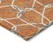Homeroots 8' Orange And Ivory Round Geometric Washable Indoor Outdoor Area Rug 613027 - alternate 2