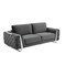 Homeroots 90" Gray Velvet Sofa With Silver Legs 491055 - alternate 3