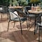 Flash Furniture Lila  Gray Rattan Indoor-Outdoor Restaurant Stack Chair, PK4 4-TLH-037-GY-GG - alternate 3