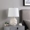 Homeroots 22" Cream Ceramic Faceted Table Lamp With Off White Drum Shade 524251 - alternate 1