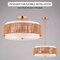 Vaxcel Abbotsford 2-Light Semi-Flush Ceiling Light, Bright Gold, White Linen and Rattan Drum, 16-In. C0375 - alternate 2