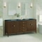 James Martin Vanities Myrrin 72'' D Vanity, Mid Century Walnut w/ Parisien Bleu Silestone Top w/FreePower Wireless Charger 485-V72-WLT-FPBL - alternate 3