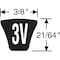 Gates Narrow V-Belt, Super HC, 8V2300, 8V, CR, 230 in, 1 in Top Width 8V2300 - alternate 2