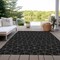 Homeroots 9' X 12' Black And Ivory Geometric Washable Indoor Outdoor Area Rug 596720 - alternate 2