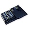 Picnic Time Family Of Brands Vista Outdoor Picnic Blanket & Tote, Blue Stripe Pattern with Navy Blue Exterior 821-00-138-000-0 - alternate 1