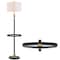 Jonathan Y Evans 61" Metal LED End Table Floor Lamp, Black/Brass JYL3002A - alternate 2