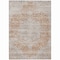 Homeroots 9' X 12' Copper And Beige Floral Washable Indoor Outdoor Area Rug 605083 - alternate 2