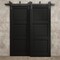 Sartodoors Sliding Closet Barn Bypass Doors 48 x 84 inches, Ego 5010 Painted Black Oak, Modern 6.6ft Rails Ha EGO5010BBB-CHK-4884 - alternate 2