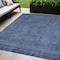 Homeroots 5' X 8' Navy Blue And Blue Southwestern Washable Indoor Outdoor Area Rug 587069 - alternate 1