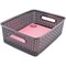 Advantus Weave Storage Bin, Plastic, Black, 4.8 in H, 10.5 in W, 2 PK AVT40327 - alternate 1