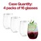 Smarty Had A Party 12 oz. Clear with Silver Elegant Stemless Plastic Wine Glasses (64 Glasses), 64PK 3712-CL-S-CASE - alternate 2