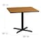 Flash Furniture Square Natural Laminate Table, Laminate Top, Wood Grain HDBF1015-GG - alternate 2