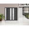 Vdomdoors Front Exterior Prehung Metal-Plastic Double Doors / MANUX 8088 Antracite / Sidelite Exterior Window MANUX8088DEXD-ANT-LH-W72+12xH80 - alternate 2