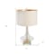 Homeroots 26" Clear Glass LED Table Lamp With Beige Drum Shade 528684 - alternate 2