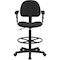 Flash Furniture Contemporary Drafting Chair, 20" L 42-3/4" H, Adjustable Padded, Fabric Seat BT-659-BLK-ARMS-GG - alternate 1