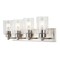 Jonathan Y Irving 27.75" 4-Light Seeded Glass/Iron Modern Contemporary LED Vanity Light, Nickel JYL7558A - alternate 3
